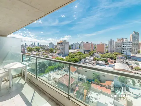 Venta / Permuta -AMOBLADO- Monoambiente divisible con balcón terraza al frente - Echesortu, Rosario.