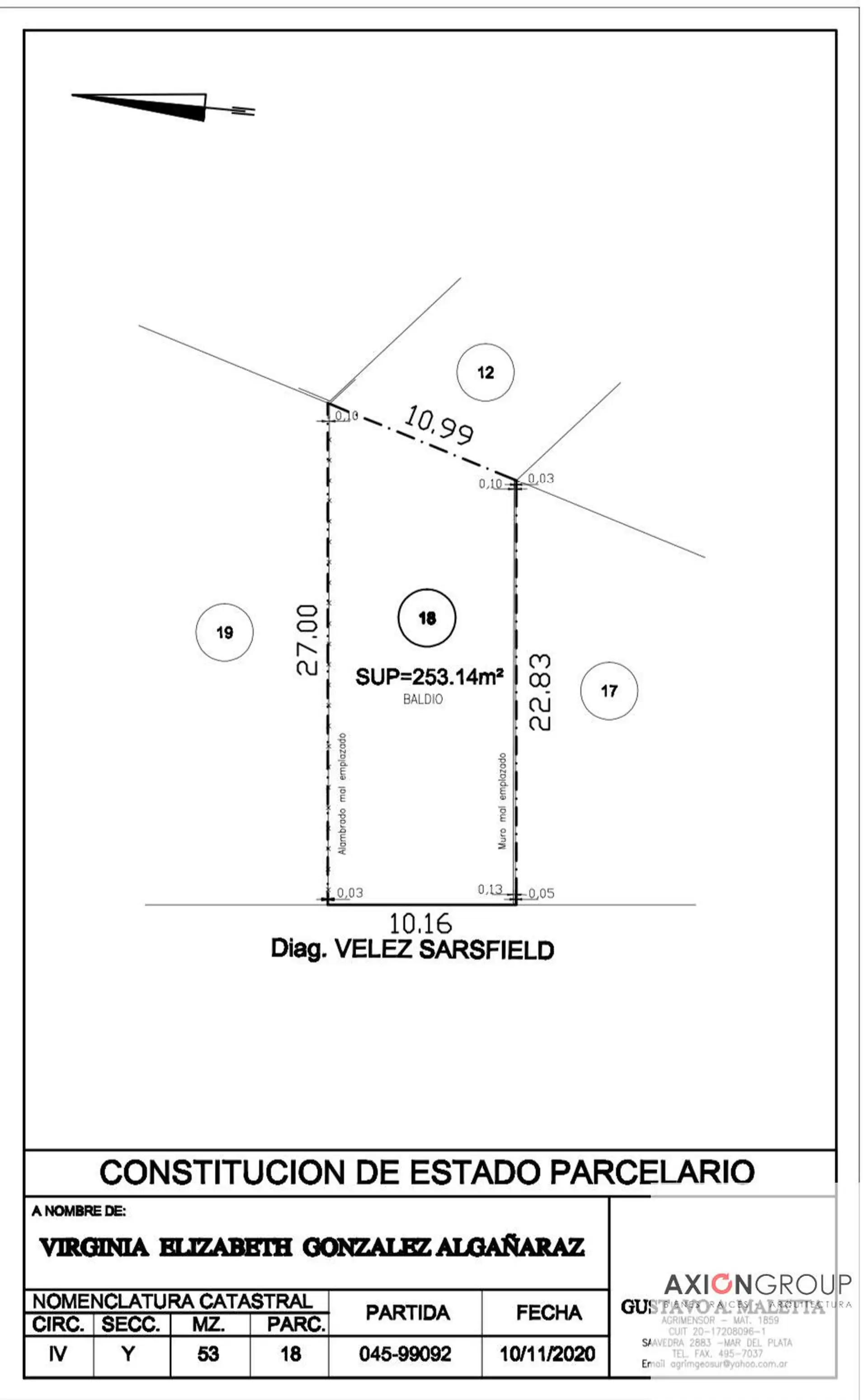 Terreno / Lote en venta de 253m2 ubicado en Cabo Corrientes