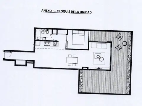 Departamento con terraza en palermo