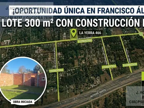 Lote con Construccion Iniciada