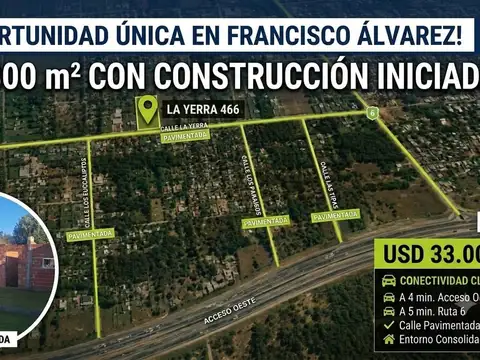 Terreno en Venta en Francisco Álvarez, Partido de Moreno
