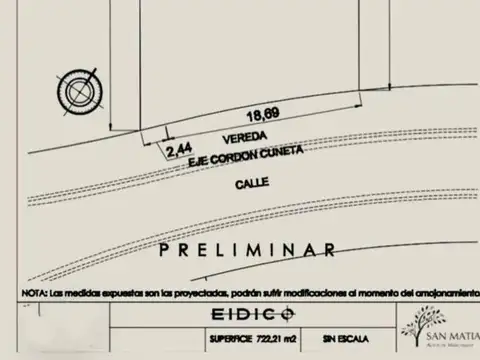 Terreno en Venta de 722,0 m2