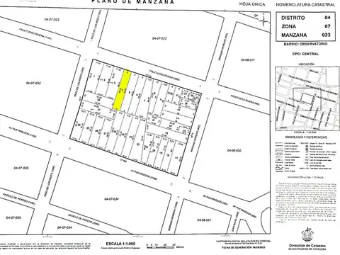 Terreno en Venta en Observatorio, USD 120.000