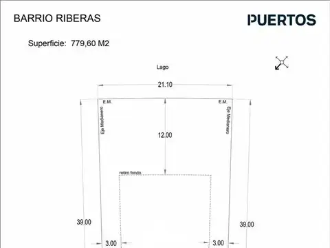 Terreno en Venta 21  mts Fondo