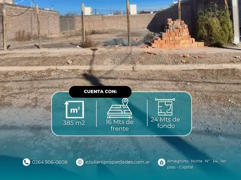Venta - lote 385 m² en barrio caja mob, rivadavia