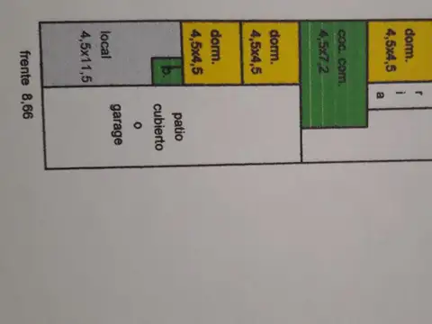 Terreno en Venta 37  mts Fondo