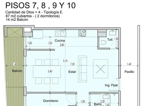 DEPTO. 3 AMB. CON COCHERA A ESTRENAR