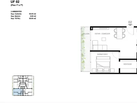 Departamento en el emprendimiento Be Home Bajo Belgrano
