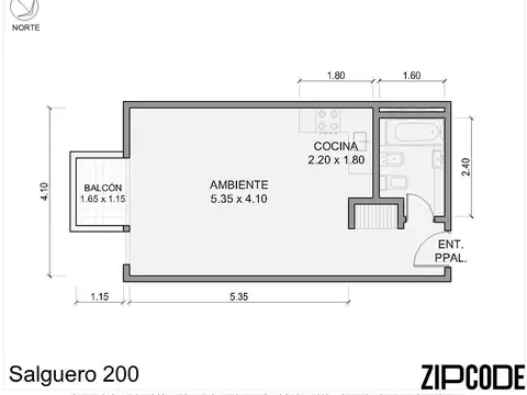 Departamento en Venta de Monoambiente