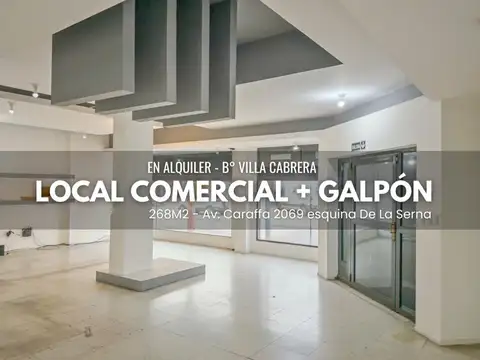 Local Comercial 268 m² en Esquina sobre Av. Caraffa + Galpón