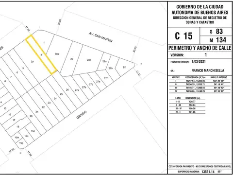 Terreno en Venta de 438,0 m2