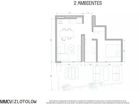 Departamento en el emprendimiento SOUL ELCANO 3779