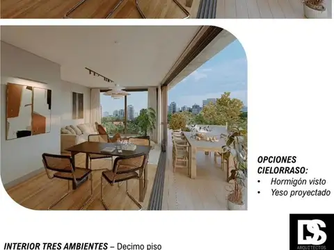 Departamento 2 ambientes con 2 baños