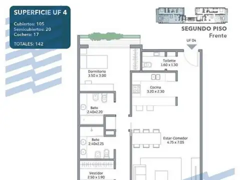 Semi Piso 4 Amb balcon terrazay cochera ss  8/2026