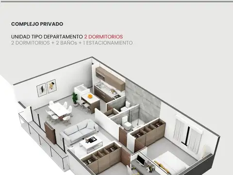 Departamento en Venta de 2 dormitorios