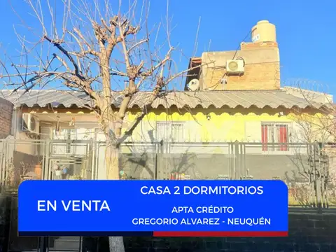EN VENTA CASA 2 DORMITORIOS GREGORIO ALVAREZ