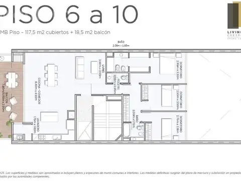 Departamento en Venta de 3 dormitorios