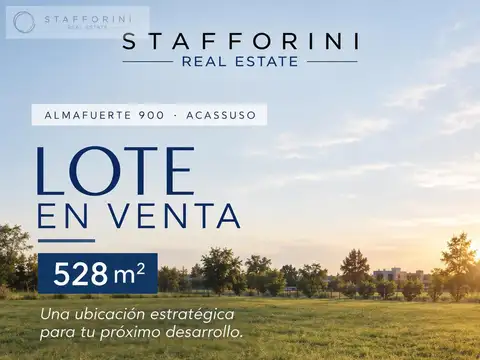 Terreno de 528 m² en excelente ubicación - Acassuso