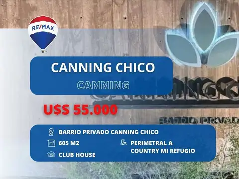 LOTE EN VENTA BARRIO PRIVADO CANNING CHICO