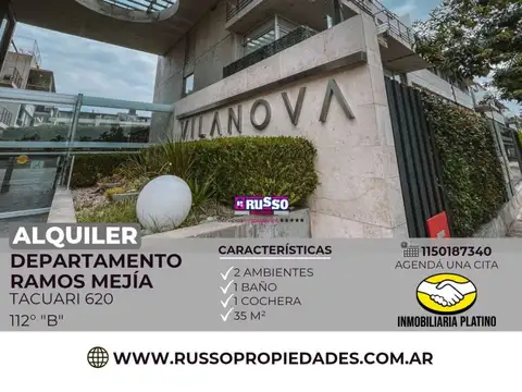 Alquiler Departamento 2 Ammbientes - Vilanova - Ramos Mejia