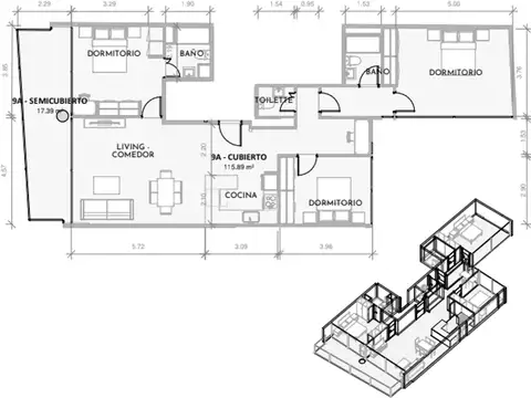Departamento en Venta al Norte