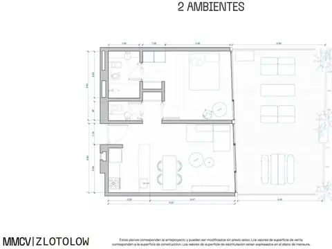 Departamento en el emprendimiento SOUL ELCANO 3779