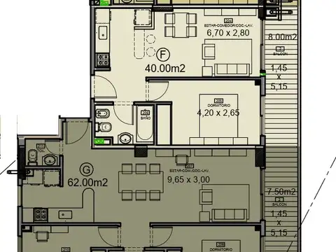 Departamento en Venta en Nuñez, USD 230.000