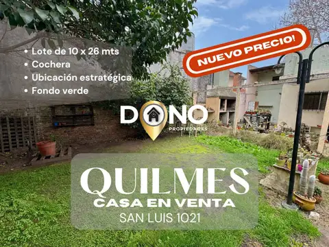 BAJÓ DE VALOR! Oportunidad Casa en Venta en Quilmes
