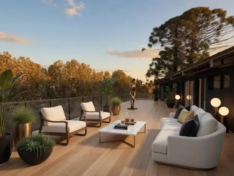 Departamento en venta, 3 ambientes en Tigre, con vista abierta, jardín y parrilla