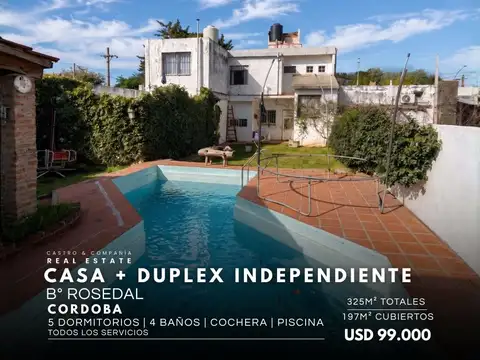 Casa De 3 Dormitorios Con Dúplex Independiente En Venta – Barrio Rosedal, Cordoba Capital