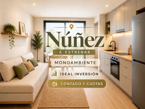 DEPARTAMENTO MONOAMBIENTE VENTA NUÑEZ CON PILETA