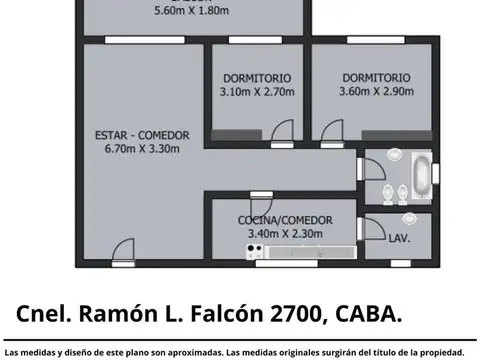 Departamento en Venta de 3 ambientes