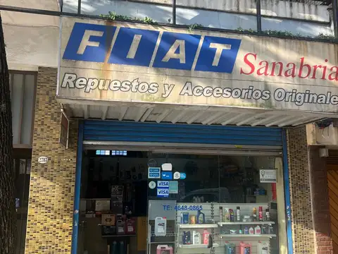 LOCAL CON DEPOSITO FUNCIONANDO VENTA DE AUTOPARTES Y REPUESTOS FIAT EN EXCELENTE ZONA