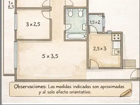 Departamento en Venta en Boedo, USD 95.000