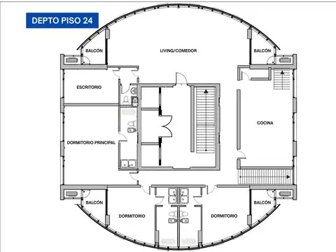 Departamento en Venta de 8 ambientes