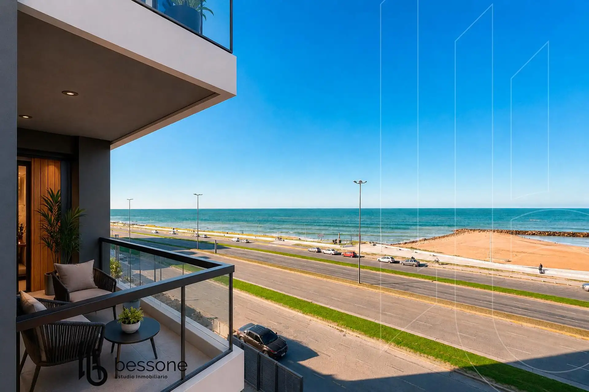 Departamento vista al mar en pozo Mar del Plata