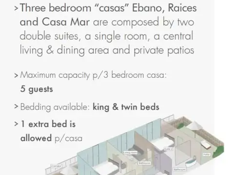 Casa de 3 suites en alquiler, complejo con servicios en Jose Ignacio. Vista al mar