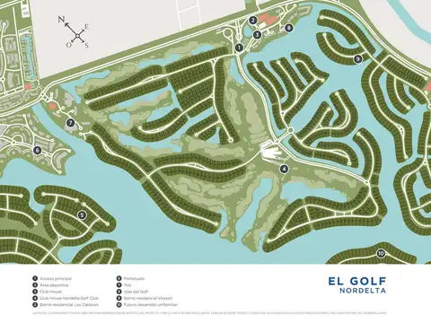 Lote en Venta a la laguna central en El Golf, Nordelta 100