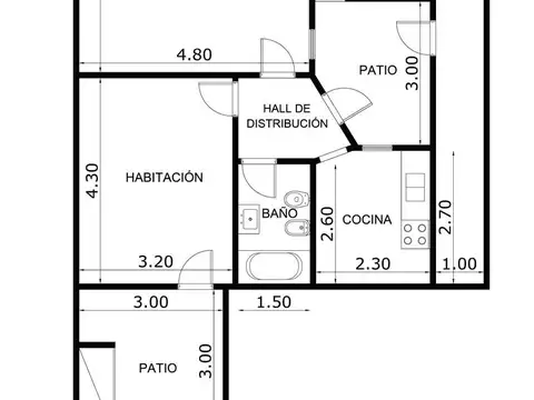 Depto Tipo Casa en Venta 100 años