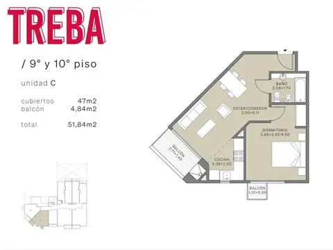 Departamento en Venta en Monserrat, USD 133.094
