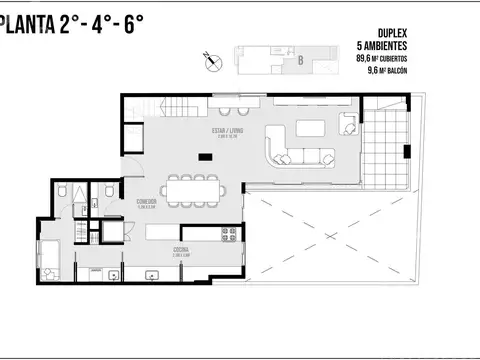 Departamento en Venta con 1 cocheras