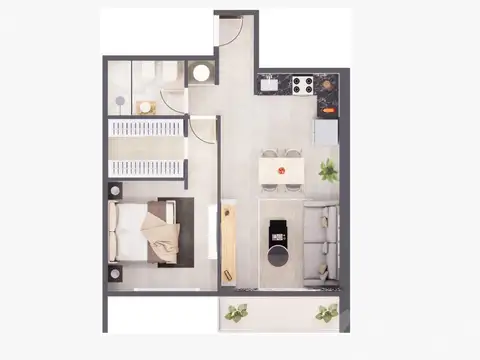 Monoambiente en pozo en cuotas