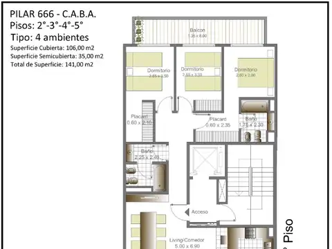 Departamento en Venta de 4 ambientes