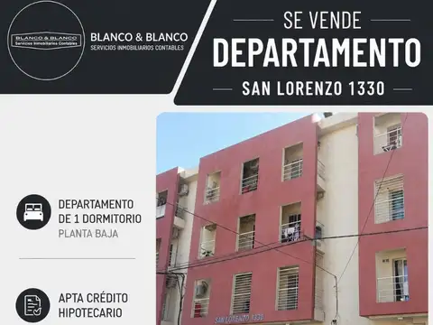 SE VENDE: SAN LORENZO 1330 DEPARTAMENTO