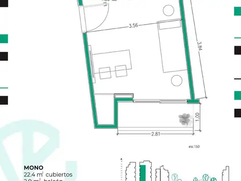 Departamento en Almagro