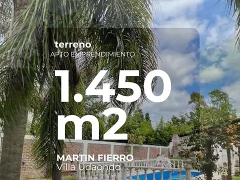 Terreno sobre Martín Fierro CMF2 1450m2