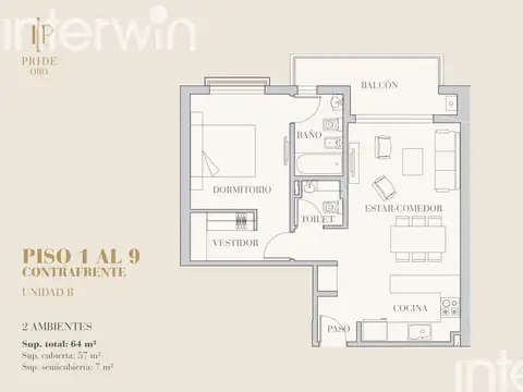 Oro y Av. Santa Fe - Unidad 10A