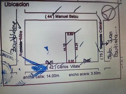 Venta Lote 8,66X44 en Munro ideal varios Rubros 