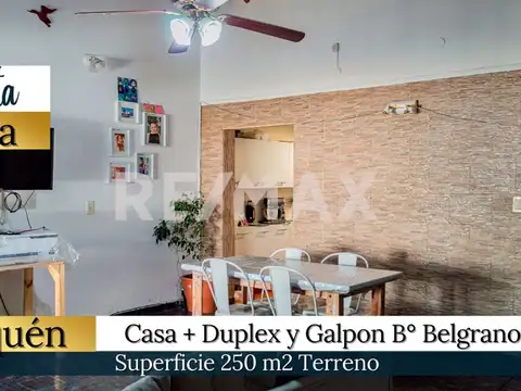 VENTA CASA + DUPLEX Y GALPON B° BELGRANO - NQN -
