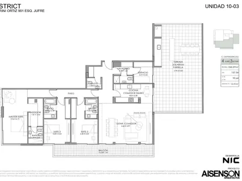Av. Scalabrini Ortiz 901 10º 03 - Esquina Jufre
